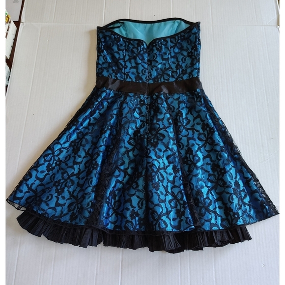 Jessica McClintock Gunne Sax Lace Corset Taffeta Chiffone Dress Size S Tag Sz 5 - Picture 16 of 16